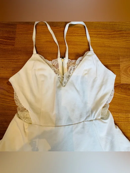 Lulus Women’s White Perfect Evening Lace Skater Sleeveless Dress Size S - Picture 6 of 11